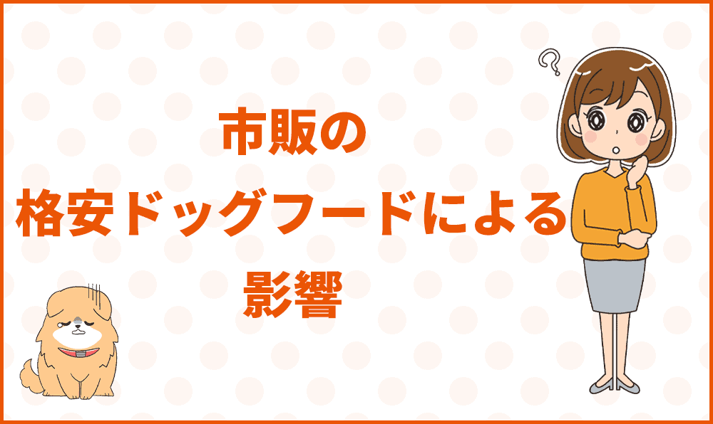 市販の格安ドッグフードによる影響